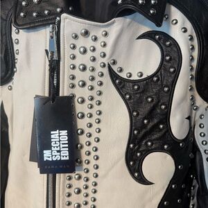 Zara Man Special Edition Studded Leather Jacket